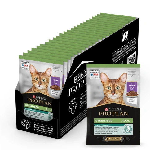 Влажный корм Purina Pro Plan Sterilised Maintenance для стерилизованных кошек, с курицей в желе, 85 г фото 1