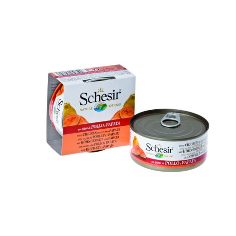 Schesir для собак с цыпленком и папайей - 150 г фото 2