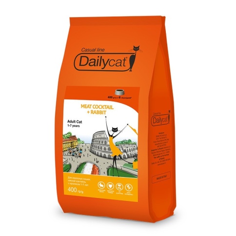 Dailycat Casual Line Meat Cocktail with Rabbit корм для кошек мясной коктейль с кроликом 400 г фото 2