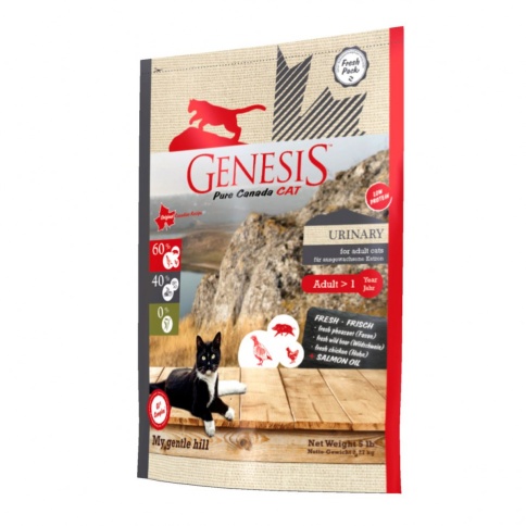 Genesis Pure Canada My Gentle Hill Urinary для взрослых кошек, склонных к проблемам мочеполовой системы с кабаном, фазаном и курицей - 2.268 кг фото 1