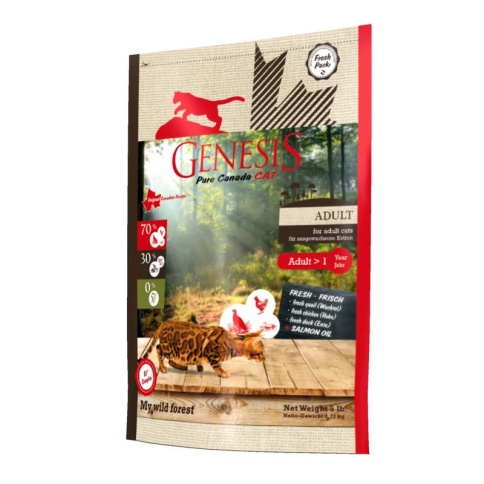 Genesis Pure Canada My Wild Forest Adult для взрослых кошек с уткой, перепелкой и курицей - 2.268 кг фото 2
