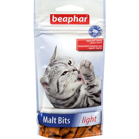 Подушечки Beaphar Malt-Bits Light для кошек - 35 г фото 1