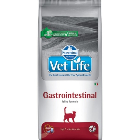 Farmina Vet Life Cat Gastrointestinal ветеринарный диетический сухой корм для взрослых кошек с воспалительными заболеваниями ЖКТ - 10 кг фото 2