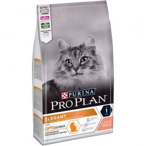 Pro Plan Cat Adult Elegant сухой корм для взрослых кошек для кожи и шерсти с лососем - 1,5 кг фото 1