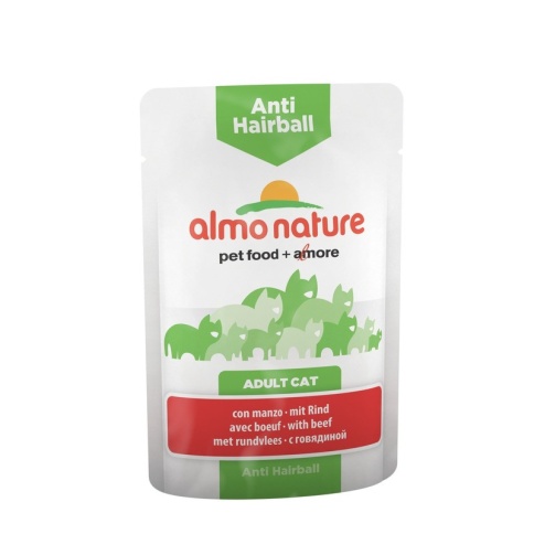 Almo Nature Functional Adult Cat Anti-Hairball with Beef консервы с говядиной для вывода шерсти у взрослых кошек - 70 г фото 2