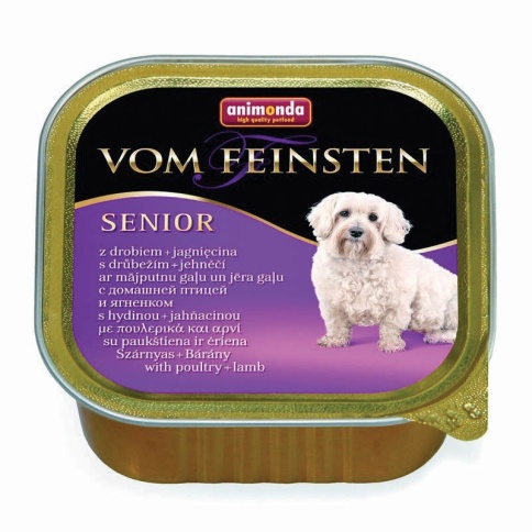 Animonda Vom Feinsten Senior / Анимонда Вомфейнштейн Сеньор с мясом домашней птицы и ягненком для собак старше 7 лет 150 г (консервы) фото 2