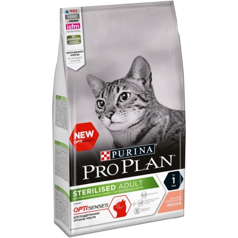 Сухой корм Pro Plan Cat Adult Sterilised Sensitive для стерилизованных кошек для поддержания органов чувств с лососем - 1,5 кг фото 1