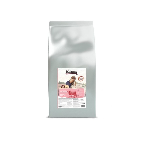 Сухой корм Karmy Delicious Medium&Maxi для собак средних и крупных пород, привередливых в питании, с телятиной - 15 кг фото 1