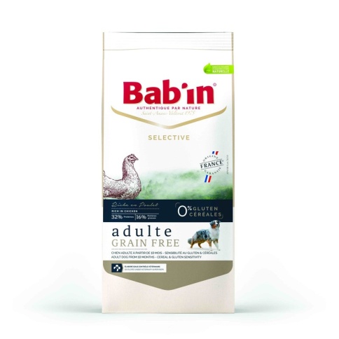 Сухой беззерновой корм Babin Selective Adulte Grain Free для взрослых взрослых собак с курицей и форелью - 12 кг фото 1