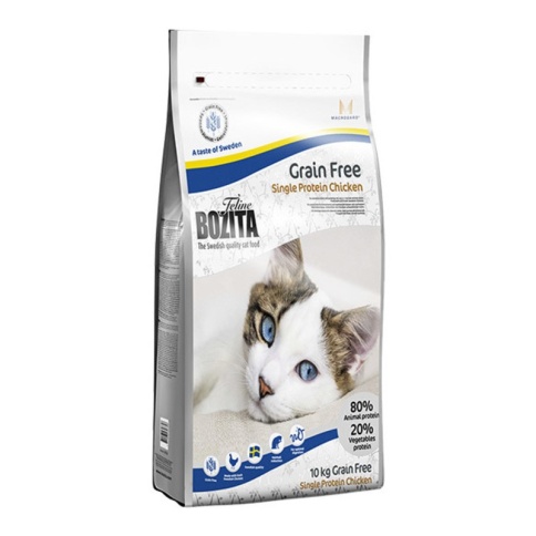 Bozita Funktion Grain Free Single Protein сухой беззерновой корм для взрослых кошек с курицей - 10 кг фото 2