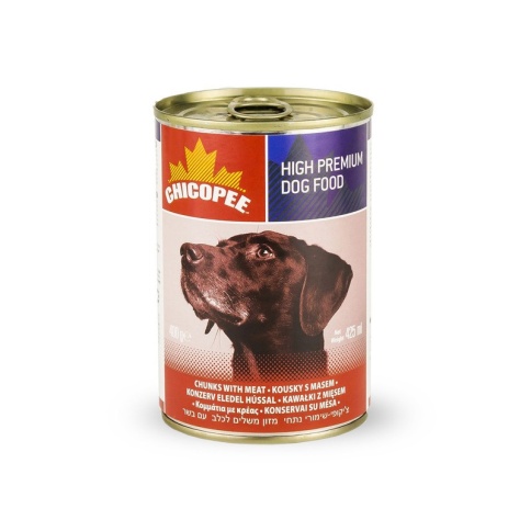 Chicopee Dog Chunks Meat консервы для собак всех пород и возрастов с кусочками говядины в соусе - 400 г фото 2
