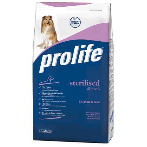 Prolife Dog Adult Sterilized сухой корм для стерилизованных собак с курицей и рисом 3 кг фото 1