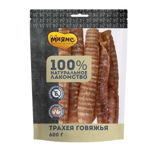 Мнямс лакомство для собак трахея говяжья 600 г фото 1