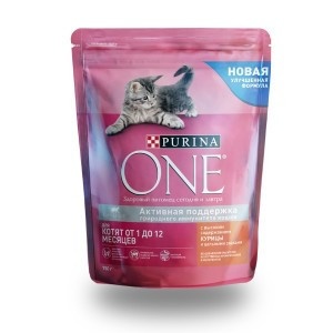 Purina One Kitten (Сухой корм для котят с высоким содержанием курицы и цельными злаками) 200г фото 1