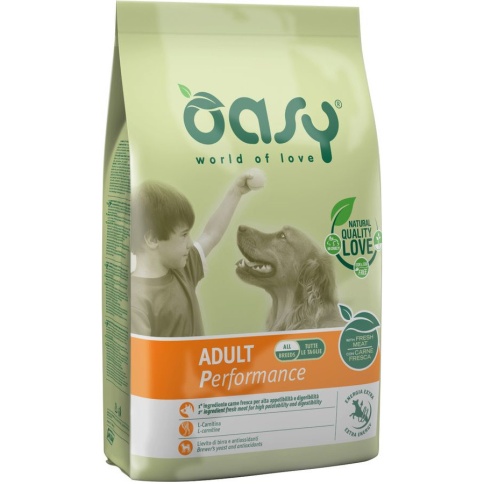 Oasy Dry Dog Adult Performance сухой корм для взрослых собак активных пород с курицей фото 1