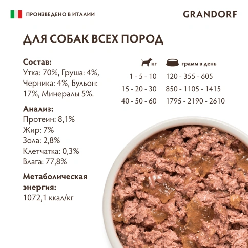 Влажный корм паштет Grandorf Lamb Паштет из ягненка для собак, 200 г фото 6