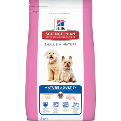Hill's Science Plan Small & Miniature сухой корм для собак мелких и миниатюрных пород старше 7 лет с курицей - 3 кг фото 2