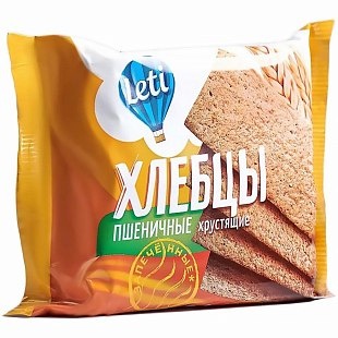 Хлебцы хрустящие 60г Leti пшеничные запеченные фото 1