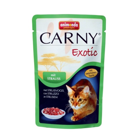 Animonda Паучи Carny Exotic с мясом страуса для кошек Цена за упаковку 85 г фото 2