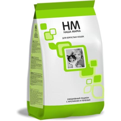 Наша Марка сухой корм для взрослых кошек с кроликом и печенью 10 кг фото 1
