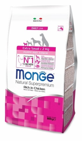 Monge Dog Extra Small Puppy Junior сухой корм для щенков миниатюрных пород с курицей 800 гр фото 1