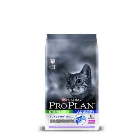 Cухой корм Pro Plan Cat Senior 7+ Sterilised Longevis для стерилизованных кошек старше 7 лет с индейкой - 1,5 кг фото 1