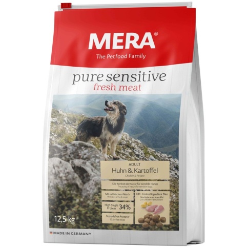Сухой корм Mera Pure Sensitive Adult Huhn & Kartoffel High Protein для взрослых собак с курицей и картофелем 12.5 кг фото 1