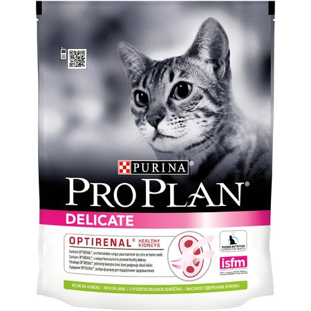 Purina Pro Plan Delicate корм для кошек при чувствительном пищеварении, с ягненком 400 гр фото 1
