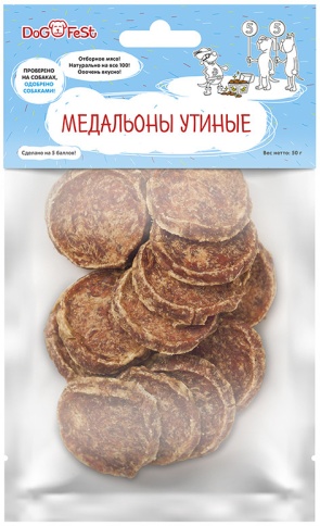 Dog Fest Медальоны утиные - 50 г фото 1