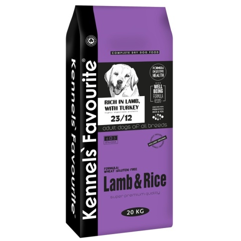 Kennels` Favourite Lamb and Rice корм для взрослых собак предрасположенных к аллергии c ягненком и рисом - 20 кг фото 2