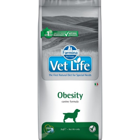 Farmina Vet Life Natural Diet Dog Obesity сухой корм для собак с избыточным весом с курицей- 2 кг фото 1