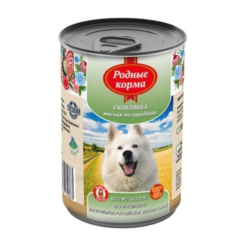 Родные Корма Скоблянка мясная по-городецки для собак - 970 г фото 1