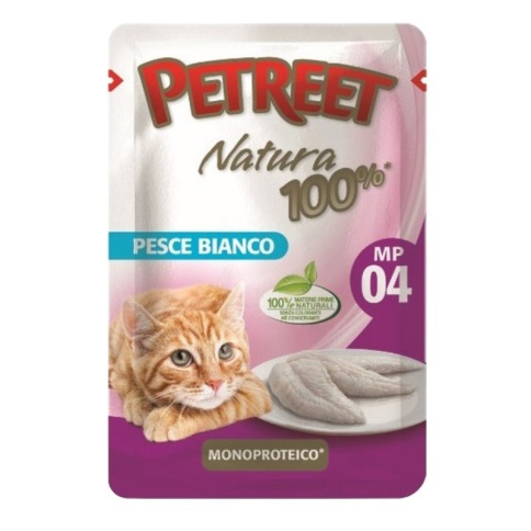 Влажный корм Petreet Natura для взрослых кошек с белой рыбой - 70 г фото 2