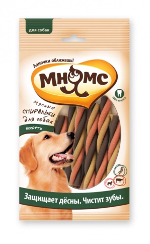 Мнямс Мясные спиральки для собак ассорти 6 шт х 20 г фото 1