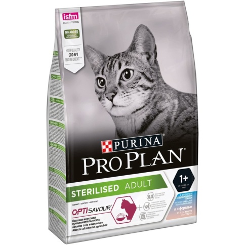 Pro Plan Cat Adult Sterilised сухой корм для стерилизованных кошек с треской и форелью - 1,5 кг фото 1