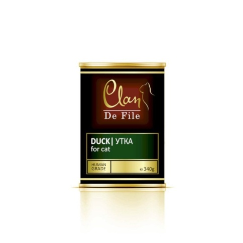 Clan De File влажный корм для кошек с уткой в консервах - 340 г фото 1