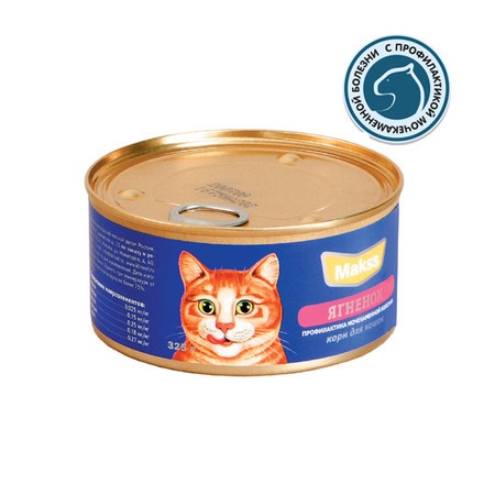 Влажный корм Maks's для кошек для профилактики МКБ с ягненком - 325 г фото 1