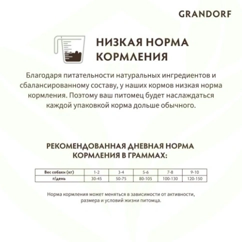 Сухой корм Grandorf Holistic индейка с рисом для взрослых собак мелких пород, 3 кг фото 17