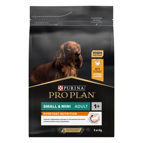 Сухой корм Purina Pro Plan Adult Small & Mini  для взрослых собак средних и мелких пород, курица и рис, 700 г фото 1
