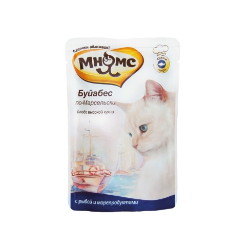 Мнямс паучи Буйабес по-Марсельски с рыбой с морепродуктами для кошек - 85 г фото 2