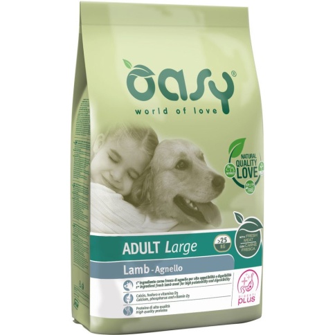 Oasy Dry Dog Adult Large сухой корм для взрослых собак крупных пород с ягненком фото 1