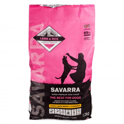 Savarra Puppy Large Breed Сухой корм для щенков крупных пород с ягненком и рисом - 12 кг фото 1
