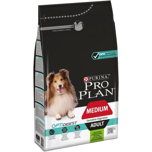 Purina Pro Plan medium сухой корм для взрослых собак средних пород с чувствительным пищеварением с ягнёнком и рисом - 1.5 кг фото 2