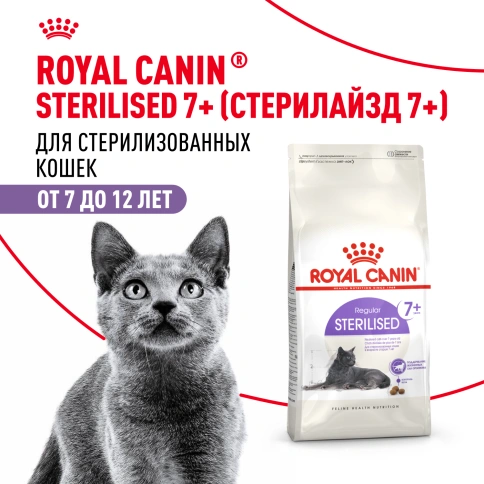 Сухой корм Royal Canin Sterilised 7+ для стерилизованных кошек и кастрированных котов, 400 г фото 13