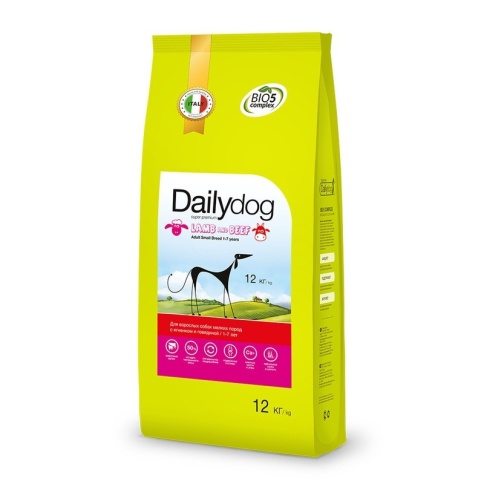 Dailydog Adult Small Breed сухой корм для взрослых собак мелких пород с ягненком и говядиной -20 кг фото 1