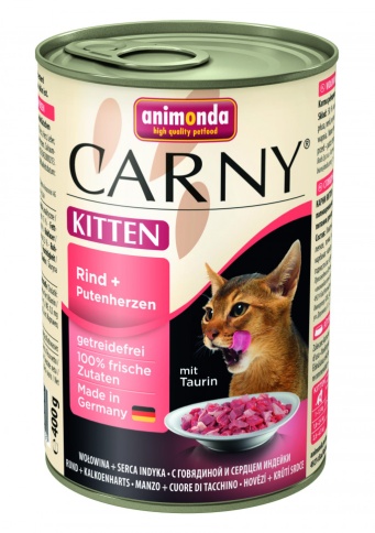 Animonda Carny Kitten с говядиной и сердцем индейки - 400 г фото 1