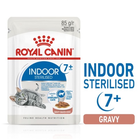 Royal Canin Indoor Sterilised 7+ влажный корм для стареющих кошек кусочки в соусе - 85 г 1 фото 1