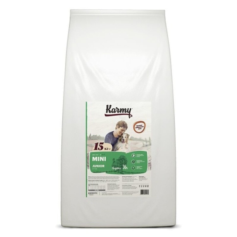 Сухой корм Karmy Mini Junior для щенков мелких пород с индейкой 2 кг фото 1