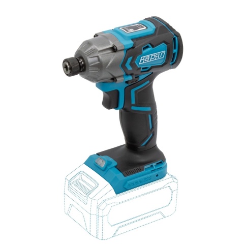 Винтоверт ударный аккумуляторный ВАРЯГ Д-144 (БЕСЩЕТОЧНЫЙ, 21В, пат-1/4HEX, 2 скорости, 240Нм) кейс, без АКБ, без ЗУ (1/5) фото 1