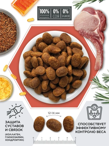 Сухой корм Old Prince Noveles с ягненком и бурым рисом для взрослых собак средних и крупных пород, 3 кг фото 2
